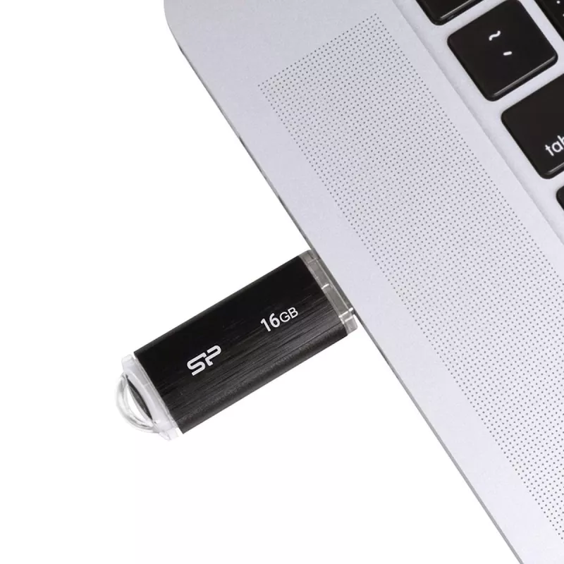 SILICON POWER Ultima U02 - 16GB Memoria USB - USB 2.0 - negra (moq-30)