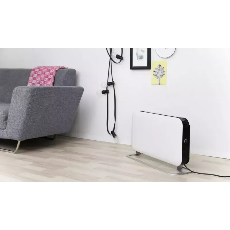 Calefactor de convección Mill SG2000LED, 2000 W, 3 niveles de calor, pantalla LED, apto para estancias de hasta 20 m², blanco