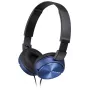 Sony MDR-ZX310, con cable, 10 - 24000 Hz, música, 125 g, auriculares, azul