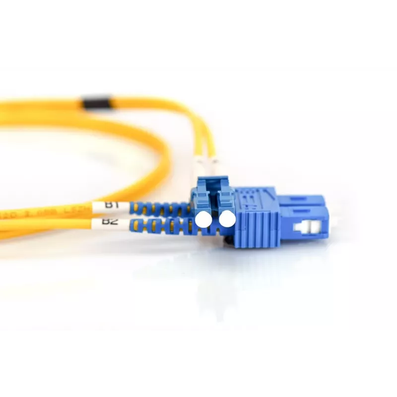 Cable de conexión de fibra óptica DIGITUS, LC a SC OS2, monomodo 09/125 µ, dúplex, longitud 2 m