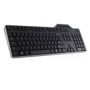 Teclado DELL Pro con lector de tarjetas inteligentes - KB813 - ruso (QWERTY), tamaño completo (100%), con cable, USB, QWERTY, negro