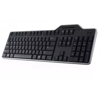 Teclado DELL Pro con lector de tarjetas inteligentes - KB813 - ruso (QWERTY), tamaño completo (100%), con cable, USB, QWERTY, negro