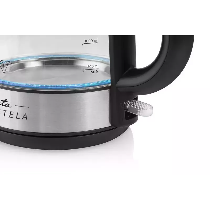 Hervidor eléctrico Eta 1,7 L 2200 W negro acero inoxidable transparente