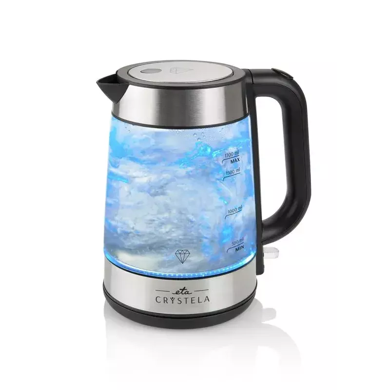 Hervidor eléctrico Eta 1,7 L 2200 W negro acero inoxidable transparente