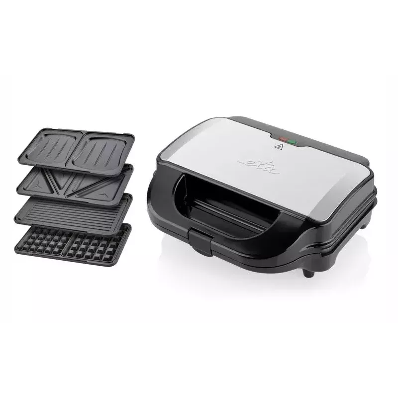 Sandwichera ETA Sorento 3151 90010 — 900 W, 4 sándwiches, acero inoxidable/negro