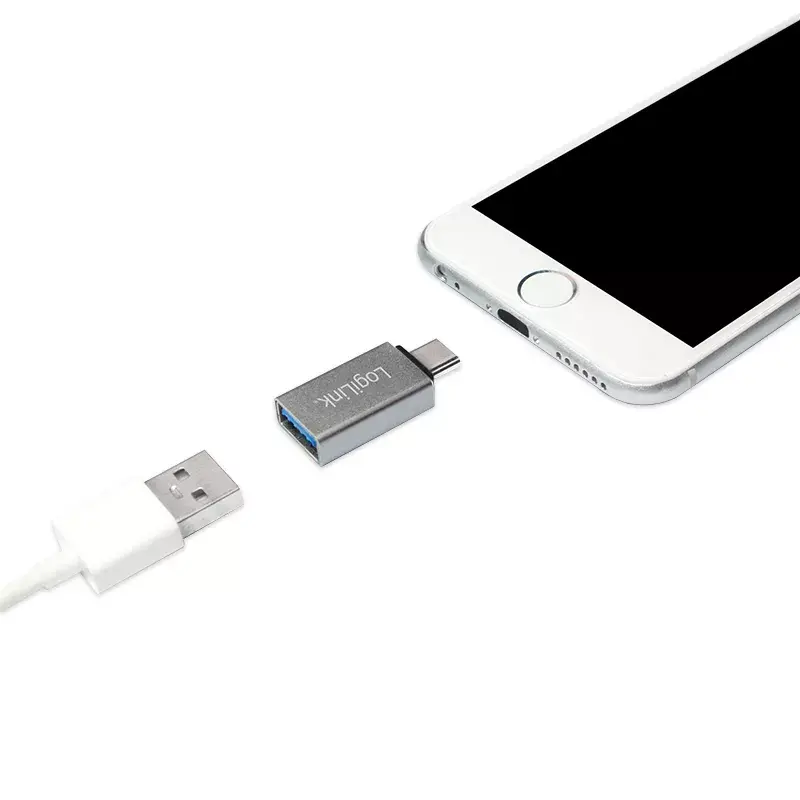 Adaptador de cable LogiLink AU0040 USB 3.1 C USB 3.0 A Micro USB 2.0 aluminio