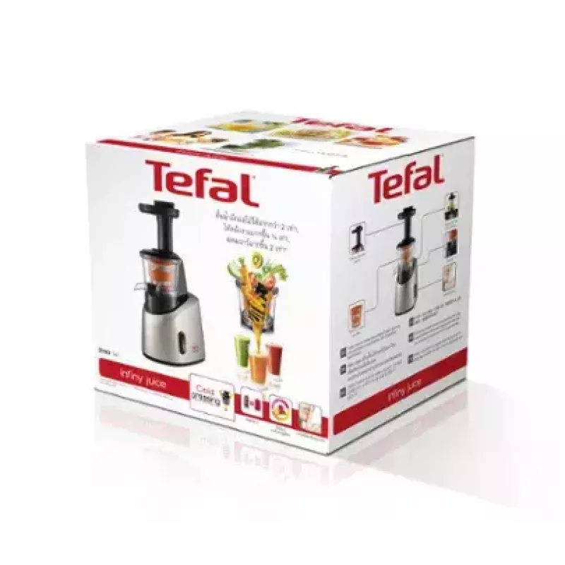 Tefal Infiny Juice ZC255B Exprimidor 200 W Gris, Plateado