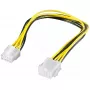 Cable de extensión de alimentación Goobay EPS 8 pines 0,28 m
