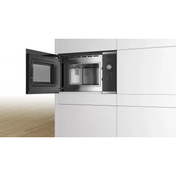 Bosch Serie 4 BFL523MS0 Microondas Negro, acero inoxidable Microondas solo integrable 20 L 800 W