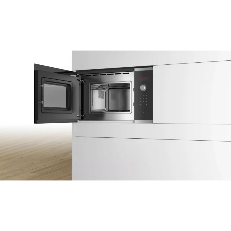Bosch Serie 4 BFL523MS0 Microondas Negro, acero inoxidable Microondas solo integrable 20 L 800 W