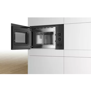 Microondas solo integrable Bosch Serie 4 BFL520MB0 — 800 W, 20 l, mandos giratorios, Negro