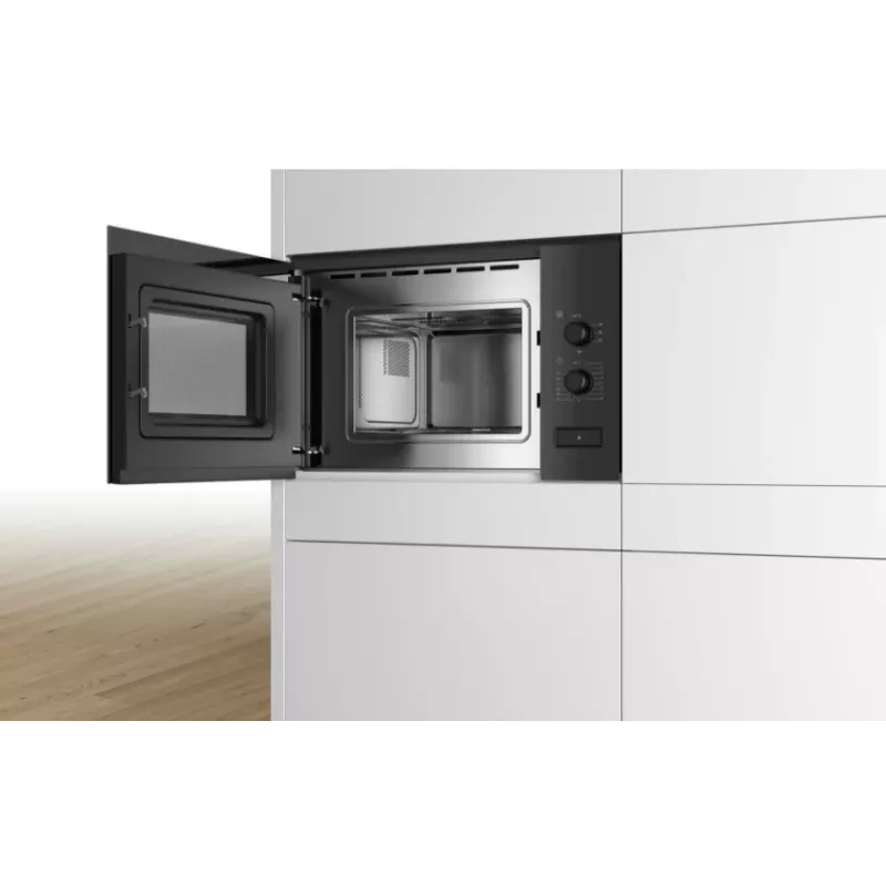 Microondas solo integrable Bosch Serie 4 BFL520MB0 — 800 W, 20 l, mandos giratorios, Negro