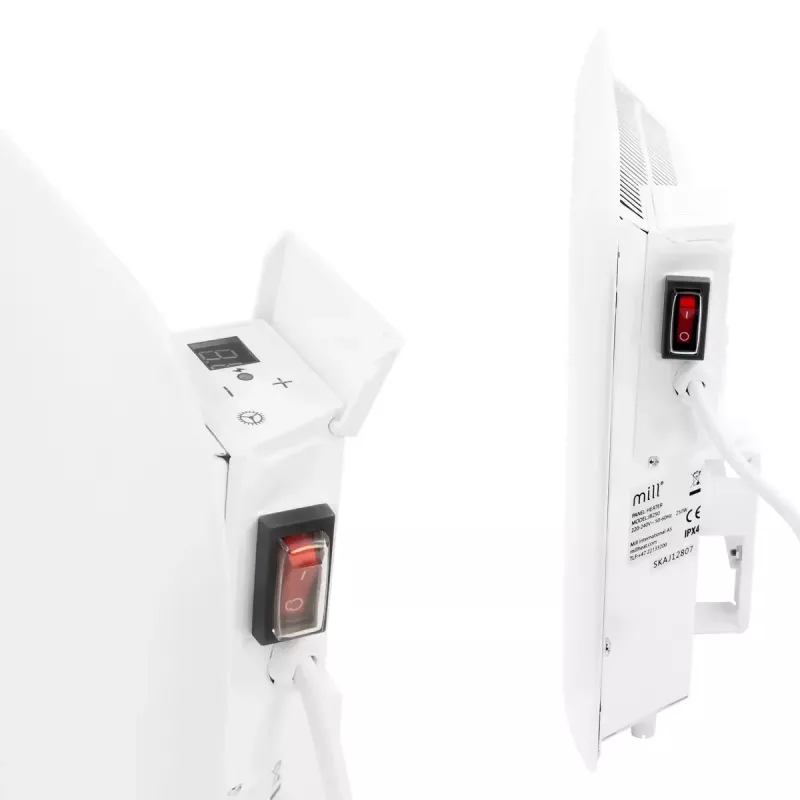 Mill Emisor térmico de aluminio para pared IB250, 250 W, apto para estancias de hasta 5 m², blanco