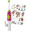 ETA Sonetic ETA129490070 cepillo de dientes infantil a pilas con vaso y soporte, 2 cabezales, 2x AAA, temporizador de 2 minutos, rosa
