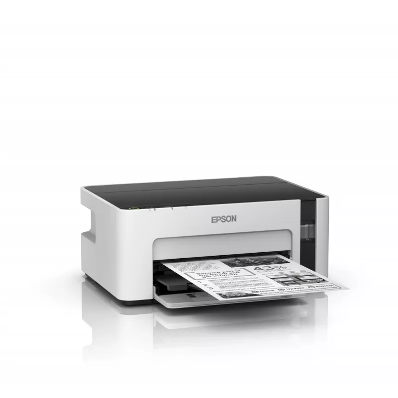Impresora de inyección de tinta Epson EcoTank ET‑M1100 — monocromo, A4, 32 ppm, 1440×720 dpi, depósito de tinta integrado, USB 2.0, gris/negro