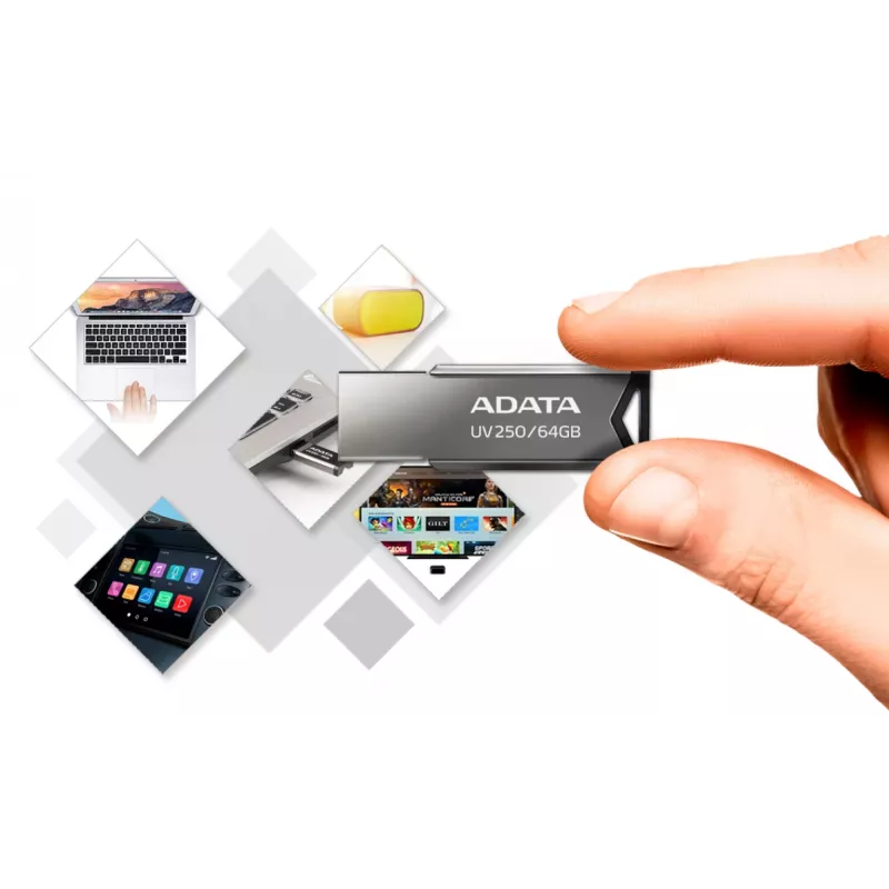 Memoria flash USB ADATA UV250 16 GB USB Type-A 2.0 Plata