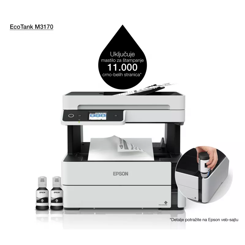 Impresora multifunción Epson EcoTank ET-M3170 inyección de tinta impresión mono