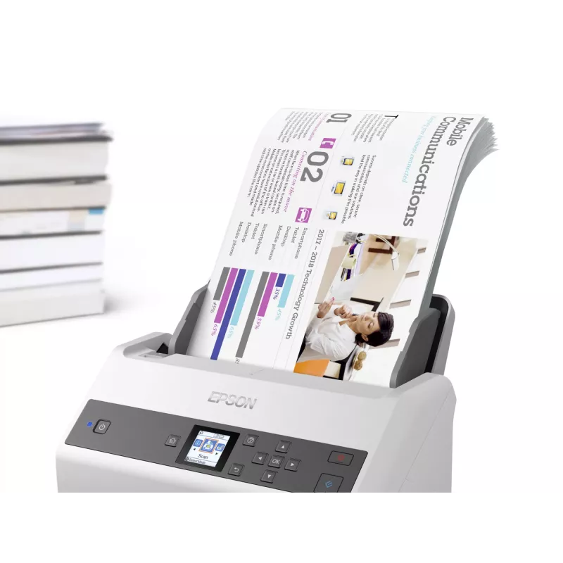 Epson WorkForce DS-870 escáner con alimentador 600 x 600 DPI A4 gris, blanco