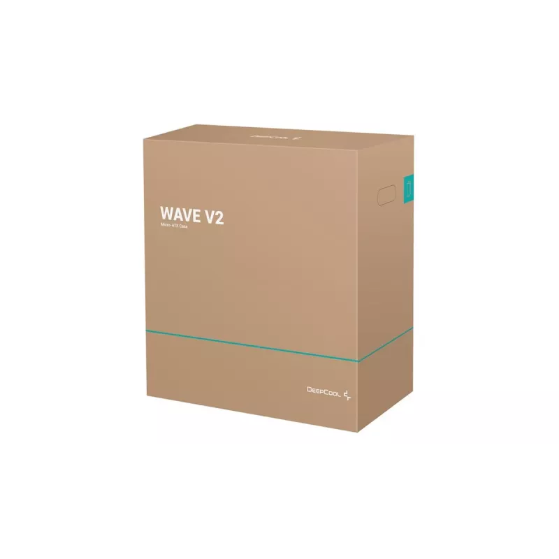 DeepCool Wave V2 DP-MATX-DPWAVE2 caja de PC Mini Tower, Micro ATX/Mini-ITX, tarjeta gráfica hasta 320 mm, disipador de CPU hasta 145 mm, sin fuente de alimentación, negra