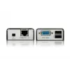 ATEN extensor KVM MINI USB VGA (100 m), transmisor y receptor, con cable, 100 m, Cat5, 1920 x 1200 píxeles, negro