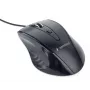 Ratón GEMBIRD USB óptico para diestros MUS-4B-02 — 1200 DPI, 4 botones, con cable, negro