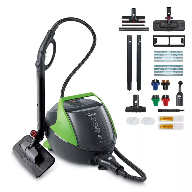 Polti Vaporetto Pro 95_Turbo Flexi limpiador a vapor de cilindro 1100 W negro, verde