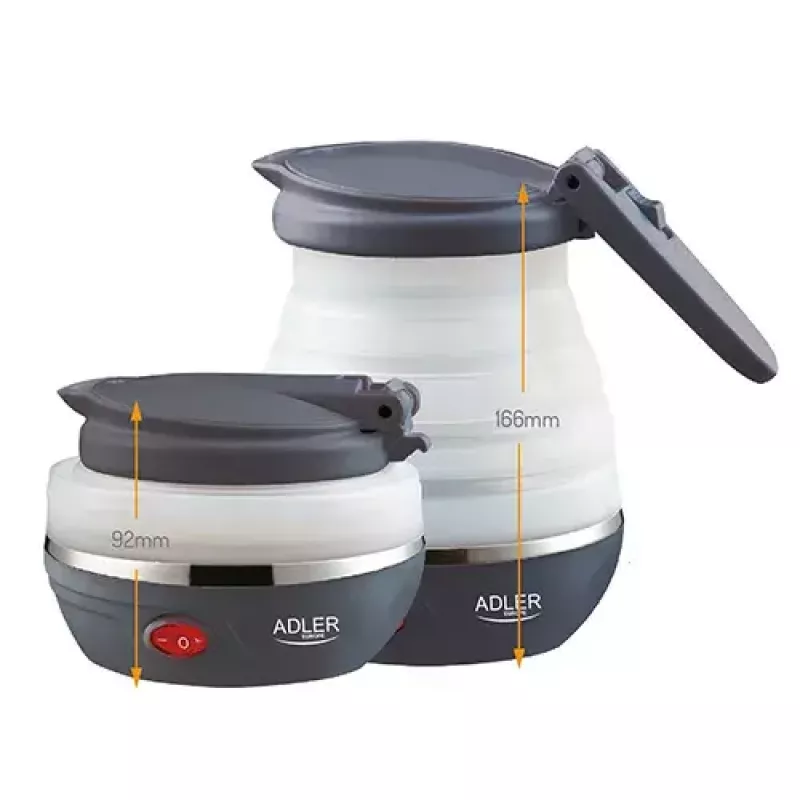 Hervidor de agua Adler AD 1279 — 0,6 L, 750 W, carcasa de plástico, control por botones, luz indicadora