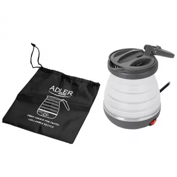 Hervidor de agua Adler AD 1279 — 0,6 L, 750 W, carcasa de plástico, control por botones, luz indicadora