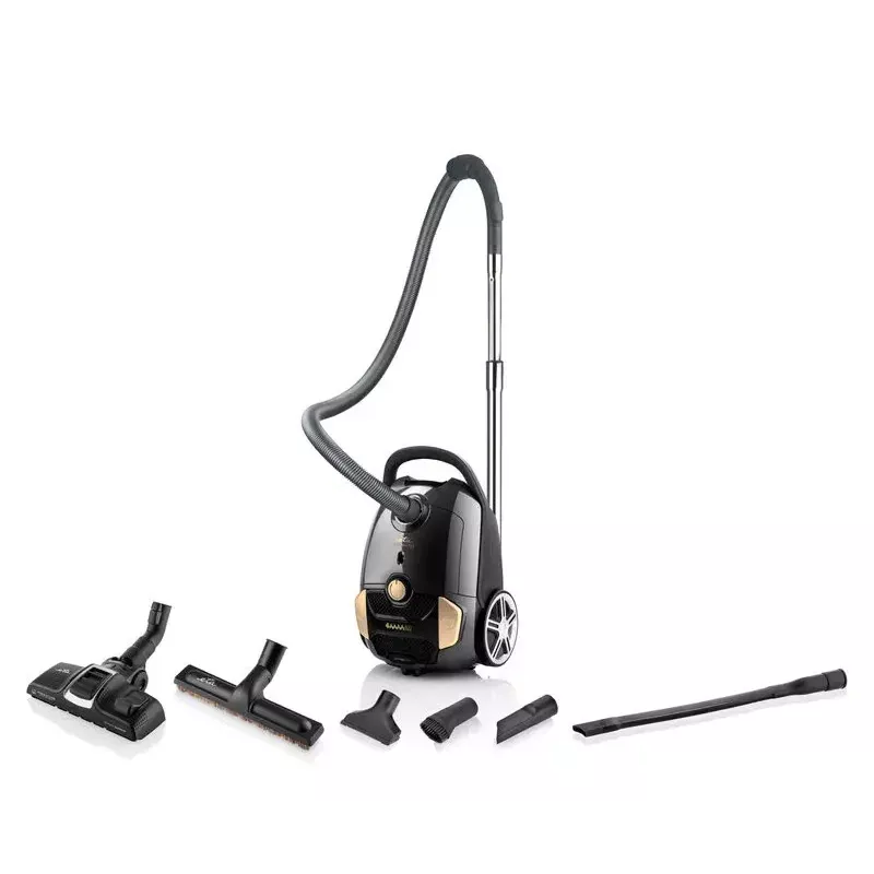 Aspirador de escoba ETA Avanto 3 L — 800 W, 3 L bolsa, filtración HEPA, limpieza en seco, tapicerías/suelos duros/alfombras, negro/beige