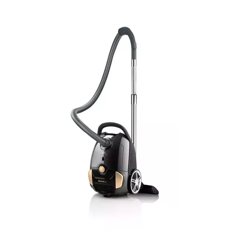 Aspirador de escoba ETA Avanto 3 L — 800 W, 3 L bolsa, filtración HEPA, limpieza en seco, tapicerías/suelos duros/alfombras, negro/beige