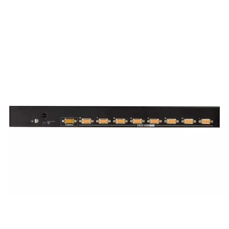 Switch KVM ATEN 8 puertos USB - PS/2 VGA, 2048 x 1536 píxeles, QXGA, montaje en rack, 5 W, 1U, negro