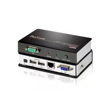 Extensor KVM ATEN USB VGA (150 m), transmisor y receptor, con cable, 150 m, Cat5e, 1920 x 1200, 1600 x 1200, 1280 x 1024, negro, gris
