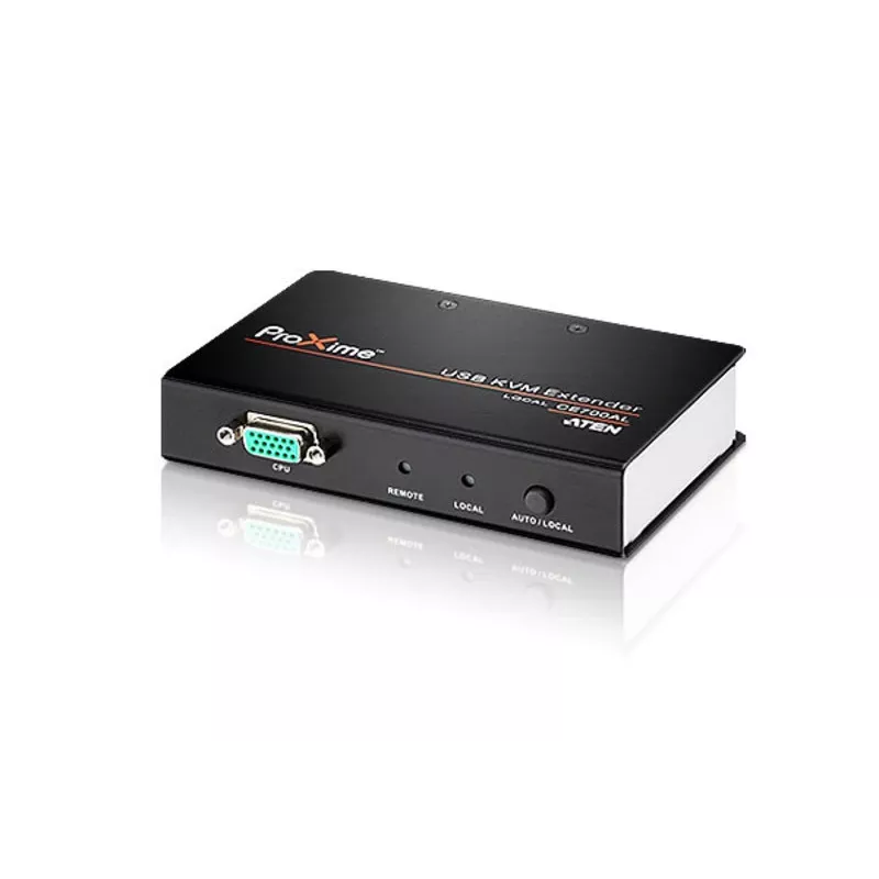 Extensor KVM ATEN USB VGA (150 m), transmisor y receptor, con cable, 150 m, Cat5e, 1920 x 1200, 1600 x 1200, 1280 x 1024, negro, gris