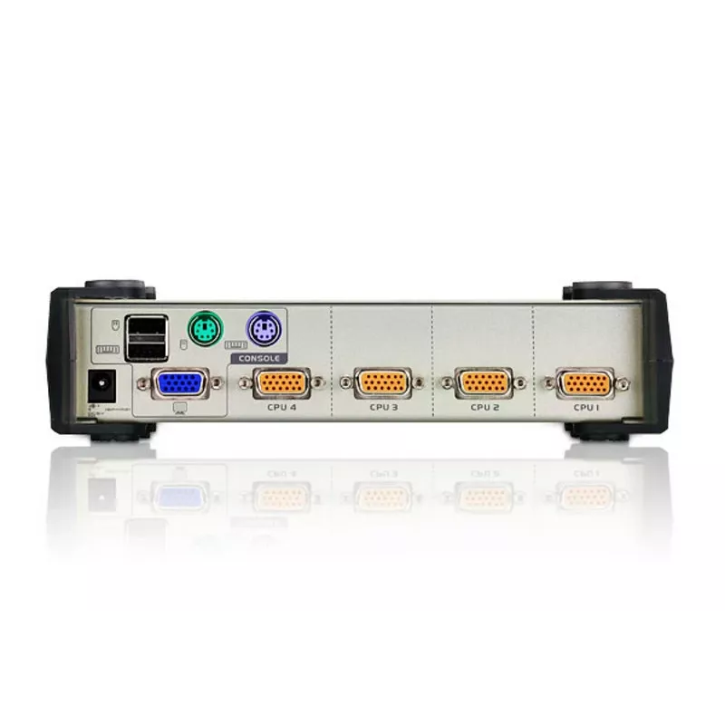 ATEN CubiQ CS84U conmutador KVM PS/2-USB VGA de 4 puertos, 2048 x 1536 (QXGA), cables KVM incluidos