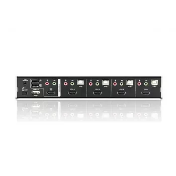 Switch KVM ATEN 4 puertos USB HDMI con audio y hub USB 2.0 (cables KVM incluidos)