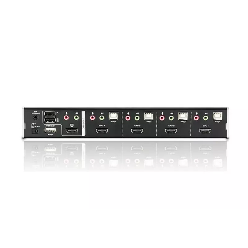 Switch KVM ATEN 4 puertos USB HDMI con audio y hub USB 2.0 (cables KVM incluidos)
