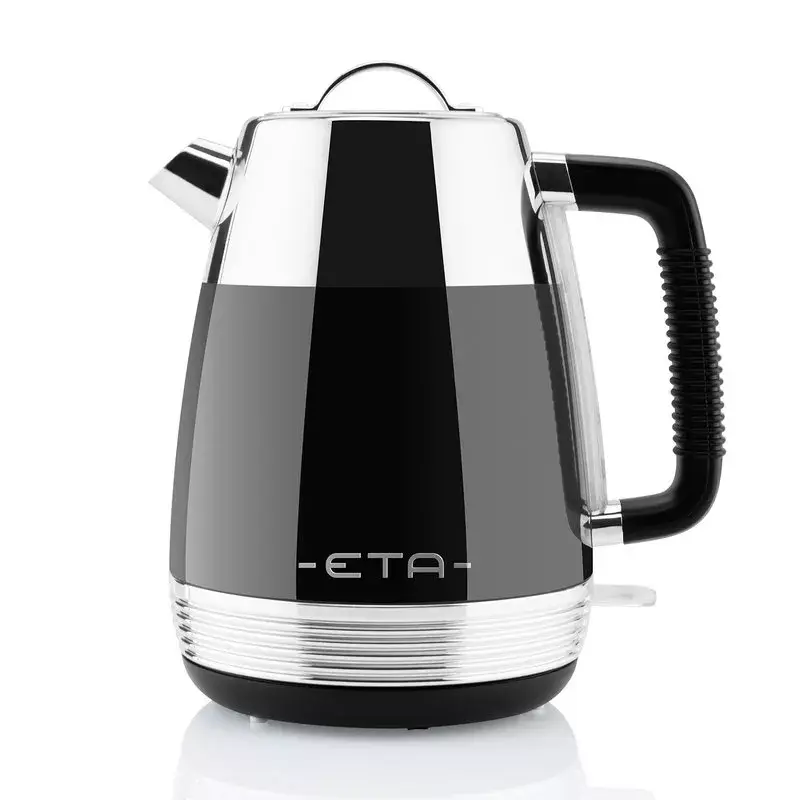 Hervidor de agua ETA Storio 9186 90020 — 1,7 L, 2150 W, acero inoxidable negro