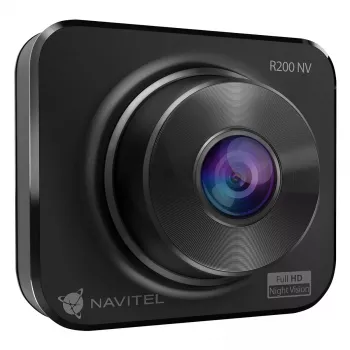 Dashcam Navitel R200 NV — Full HD 1920×1080, ángulo de visión de 140°, pantalla de 2 pulgadas, microSD hasta 64 GB, batería y alimentación por mechero