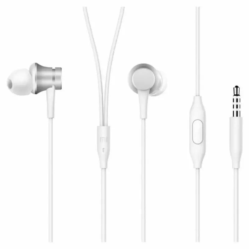 Auriculares Xiaomi Mi In-Ear Basic con conexión de 3,5 mm plateado, blanco