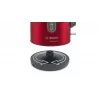 Hervidor de agua Bosch TWK4P434 — 1,7 L, 2400 W, Negro/Rojo