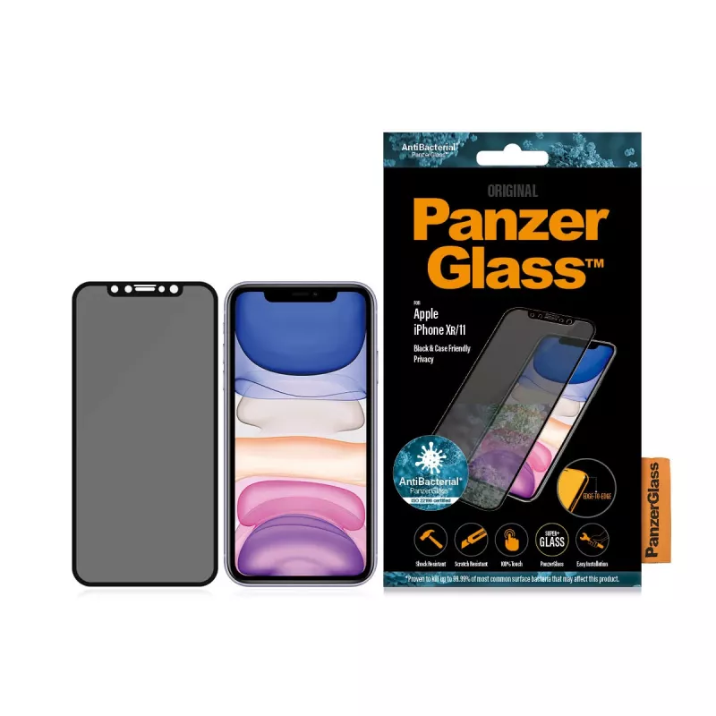 PanzerGlass ® Protector de pantalla de privacidad iPhone 11 | XR | Edge-to-Edge