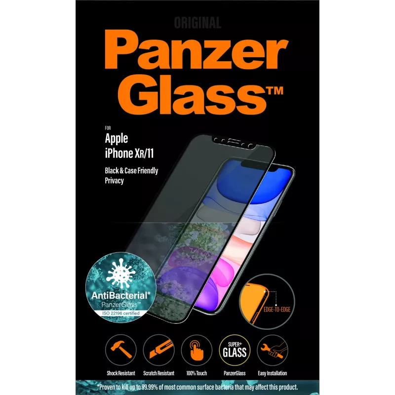 PanzerGlass ® Protector de pantalla de privacidad iPhone 11 | XR | Edge-to-Edge