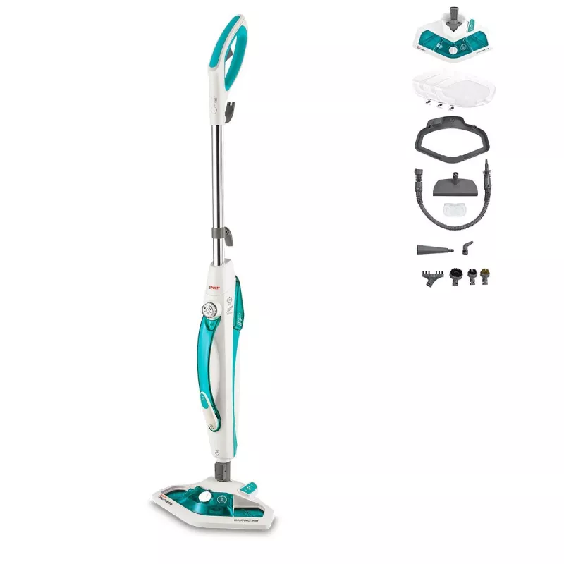 Fregona de vapor Polti Vaporetto SV450_Double 0,3 l 1500 W turquesa, blanco