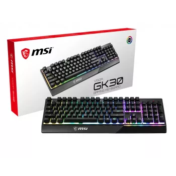 Teclado gaming MSI Vigor GK30 USB QWERTY US International Negro