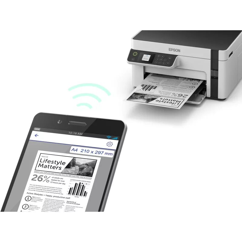 Epson EcoTank ET-M2120 Inyección de tinta A4 1440 x 720 DPI 32 ppm Wi-Fi