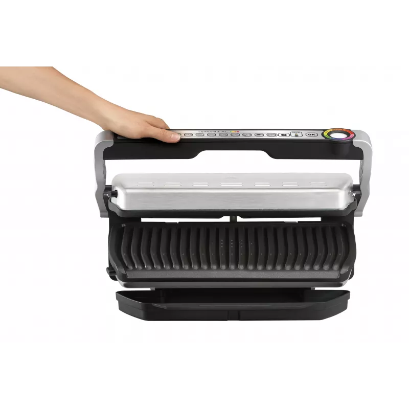 Tefal OptiGrill+ XL GC724D grill de contacto, 2000 W, 9 programas, 800 cm², negro/metálico