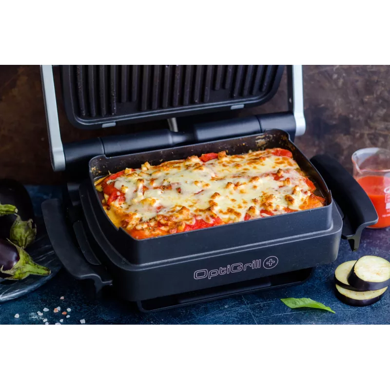 Tefal OptiGrill+ XL GC724D grill de contacto, 2000 W, 9 programas, 800 cm², negro/metálico
