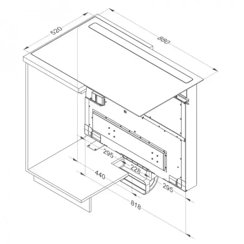 Placa de inducción empotrable Novy 1821, 4 zonas, control por deslizador