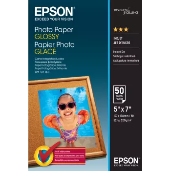 Papel fotográfico brillo Epson C13S042545 13x18cm 50 hojas