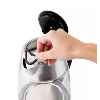 Hervidor de agua ETA ETA915390000 — 1,5 l, 2200 W, acero inoxidable y cristal transparente, negro